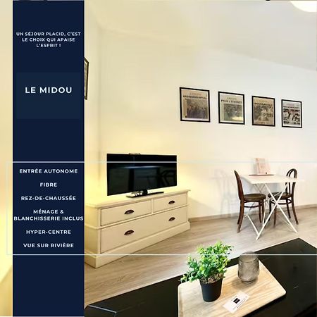 Le Midou - Central - Calme - Vue Sur Riviere - Fibre 몽트드마르장 외부 사진